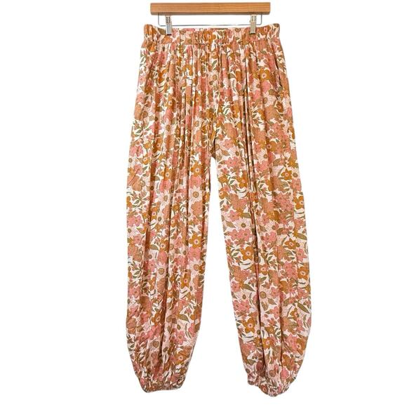 POL Floral Harem Pants SIZE LARGE Womens Pull On Jogger Retro 70s Hippie Prairie - Picture 4 of 13
